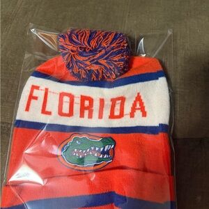Florida Gators his or hers Pom-Pom Beanie - Orange and Blue